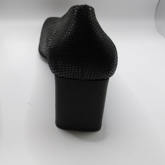 Bruno Magli Black Leather Crocodile/Lizard Heel in 8.5AA - Picture 6 of 8